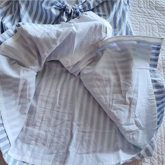 Eliza J Blue and White Buttoned Sundress - Picture 15 of 16